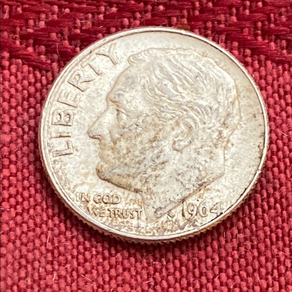 Vintage 1964 D Roosevelt Dime 90% Silver